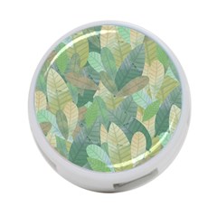 Watercolor Leaves Pattern 4-port Usb Hub (one Side) by Valentinaart