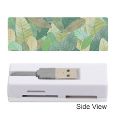 Watercolor Leaves Pattern Memory Card Reader (stick) by Valentinaart