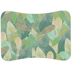 Watercolor Leaves Pattern Velour Seat Head Rest Cushion by Valentinaart