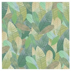 Watercolor Leaves Pattern Wooden Puzzle Square