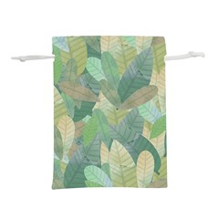 Watercolor Leaves Pattern Lightweight Drawstring Pouch (s) by Valentinaart