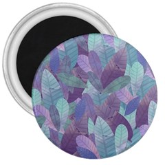 Watercolor Leaves Pattern 3  Magnets by Valentinaart