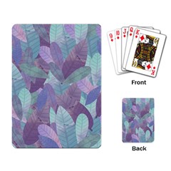 Watercolor Leaves Pattern Playing Cards Single Design (rectangle)