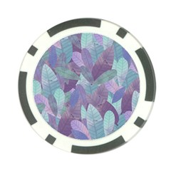 Watercolor Leaves Pattern Poker Chip Card Guard (10 Pack) by Valentinaart