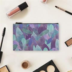 Watercolor Leaves Pattern Cosmetic Bag (small) by Valentinaart