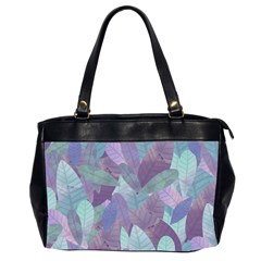 Watercolor Leaves Pattern Oversize Office Handbag (2 Sides) by Valentinaart