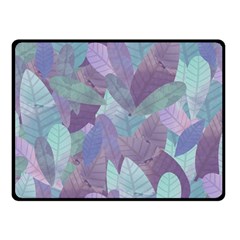 Watercolor Leaves Pattern Fleece Blanket (small) by Valentinaart