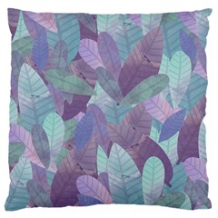 Watercolor Leaves Pattern Large Cushion Case (one Side) by Valentinaart