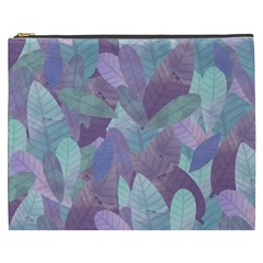 Watercolor Leaves Pattern Cosmetic Bag (xxxl) by Valentinaart