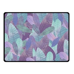 Watercolor Leaves Pattern Double Sided Fleece Blanket (small)  by Valentinaart