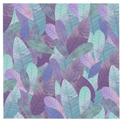 Watercolor Leaves Pattern Wooden Puzzle Square by Valentinaart