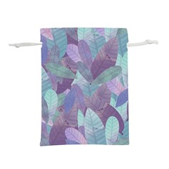 Watercolor Leaves Pattern Lightweight Drawstring Pouch (m)