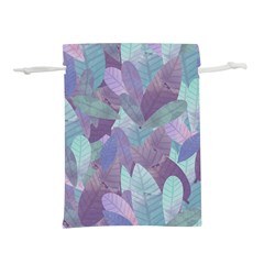 Watercolor Leaves Pattern Lightweight Drawstring Pouch (l)