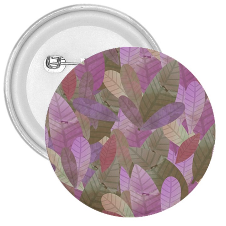 Watercolor leaves pattern 3  Buttons