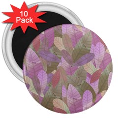 Watercolor Leaves Pattern 3  Magnets (10 Pack)  by Valentinaart