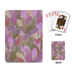 Watercolor Leaves Pattern Playing Cards Single Design (rectangle) by Valentinaart