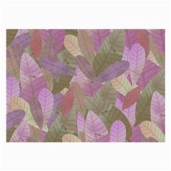 Watercolor Leaves Pattern Large Glasses Cloth (2 Sides)