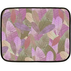 Watercolor Leaves Pattern Double Sided Fleece Blanket (mini)  by Valentinaart