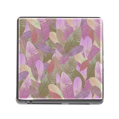 Watercolor Leaves Pattern Memory Card Reader (square 5 Slot) by Valentinaart