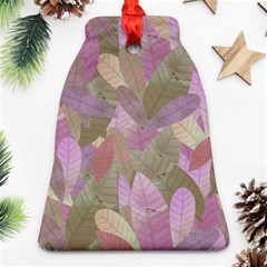 Watercolor Leaves Pattern Ornament (bell) by Valentinaart