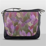 Watercolor leaves pattern Messenger Bag Front