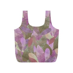 Watercolor Leaves Pattern Full Print Recycle Bag (s) by Valentinaart