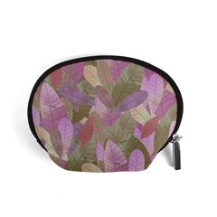 Watercolor Leaves Pattern Accessory Pouch (small) by Valentinaart