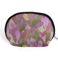 Watercolor Leaves Pattern Accessory Pouch (medium) by Valentinaart