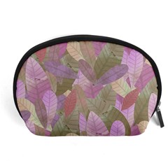 Watercolor Leaves Pattern Accessory Pouch (large) by Valentinaart