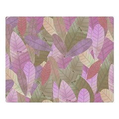 Watercolor Leaves Pattern Double Sided Flano Blanket (large)  by Valentinaart