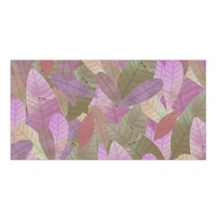 Watercolor Leaves Pattern Satin Shawl by Valentinaart