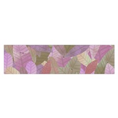 Watercolor Leaves Pattern Satin Scarf (oblong)