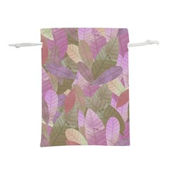 Watercolor Leaves Pattern Lightweight Drawstring Pouch (s) by Valentinaart