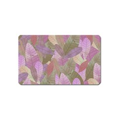 Watercolor Leaves Pattern Magnet (name Card) by Valentinaart