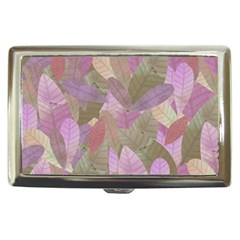 Watercolor Leaves Pattern Cigarette Money Case by Valentinaart