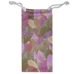 Watercolor leaves pattern Jewelry Bag Front