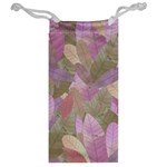 Watercolor leaves pattern Jewelry Bag Back