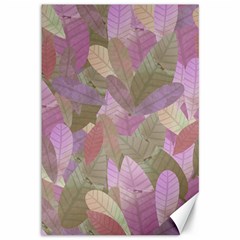 Watercolor Leaves Pattern Canvas 12  X 18 