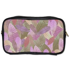 Watercolor Leaves Pattern Toiletries Bag (two Sides) by Valentinaart