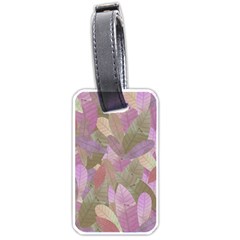 Watercolor Leaves Pattern Luggage Tag (one Side) by Valentinaart