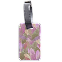 Watercolor Leaves Pattern Luggage Tag (two Sides) by Valentinaart