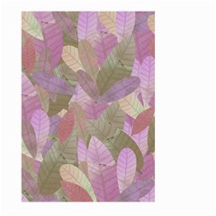 Watercolor Leaves Pattern Large Garden Flag (two Sides) by Valentinaart