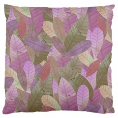 Watercolor Leaves Pattern Large Cushion Case (one Side) by Valentinaart