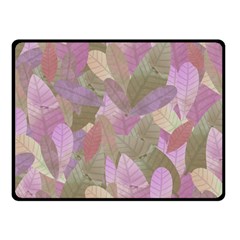 Watercolor Leaves Pattern Double Sided Fleece Blanket (small)  by Valentinaart