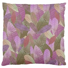 Watercolor Leaves Pattern Standard Flano Cushion Case (one Side) by Valentinaart