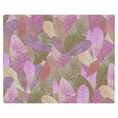 Watercolor Leaves Pattern Double Sided Flano Blanket (medium) 