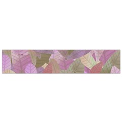 Watercolor Leaves Pattern Small Flano Scarf