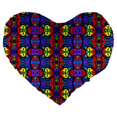 D 2 Large 19  Premium Flano Heart Shape Cushions by ArtworkByPatrick