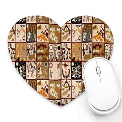 D 5 Heart Mousepads