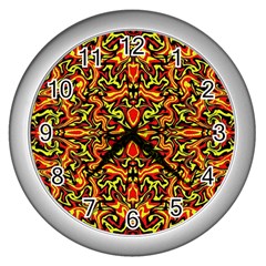 Rby 41 Wall Clock (silver) by ArtworkByPatrick